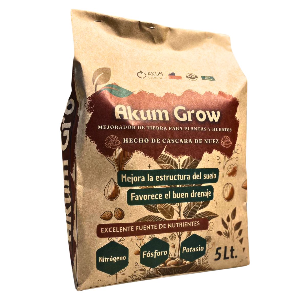 AkumGrow Perlita de Nuez 5 Litros