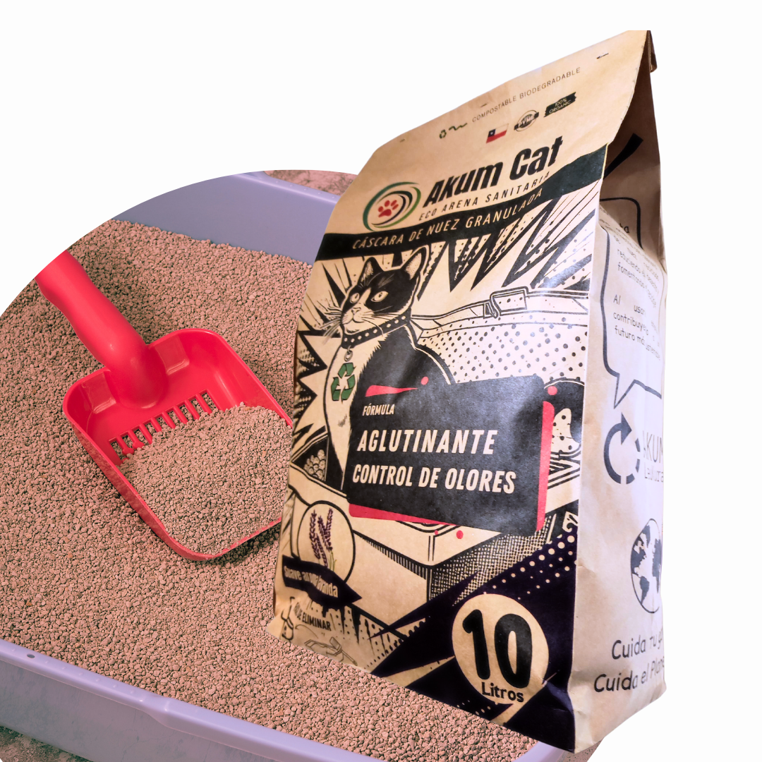 Arena Sanitaria Vegetal Multicat Gatos AkumCat 50Lts.