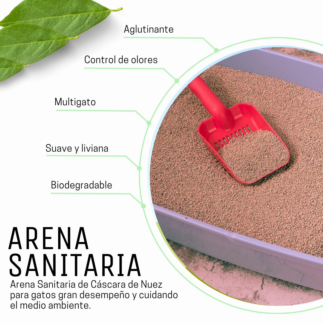 Arena Sanitaria Vegetal Multicat Gatos AkumCat 50Lts.
