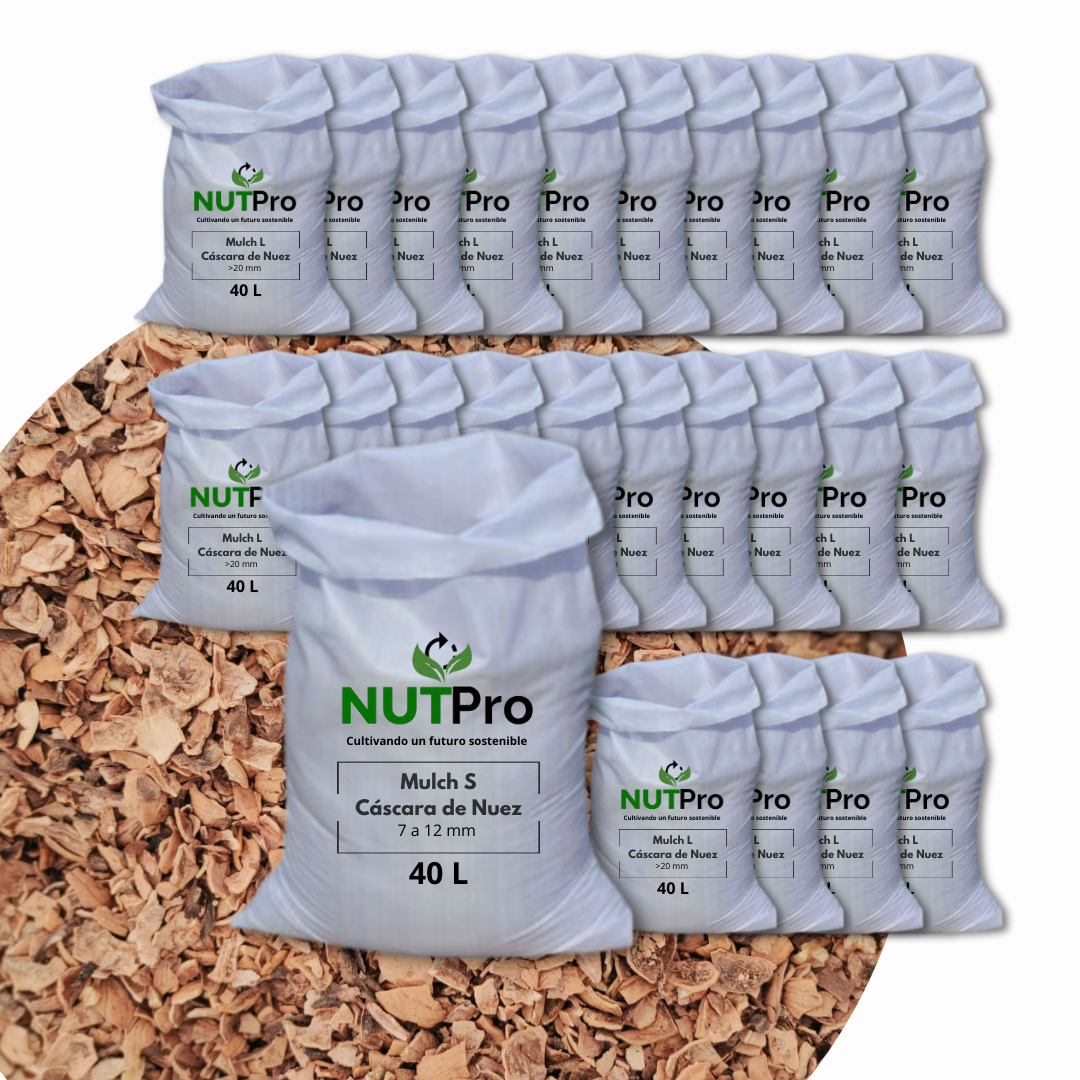Mulch Cáscara de Nuez (tamaño S) (7-12mm) saco 40 Litros