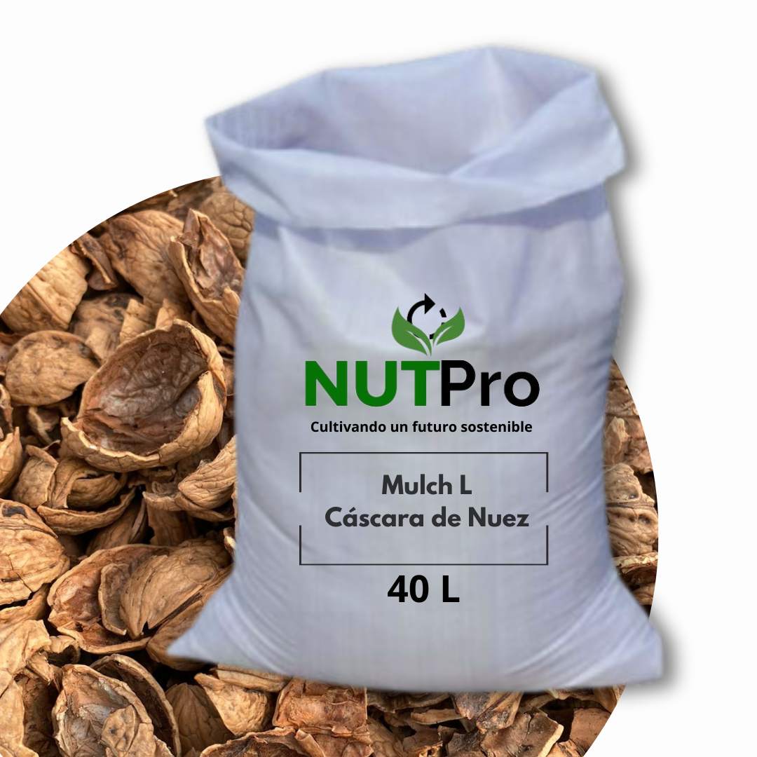 Mulch Cáscara de Nuez (tamaño L) Saco 40 Litros