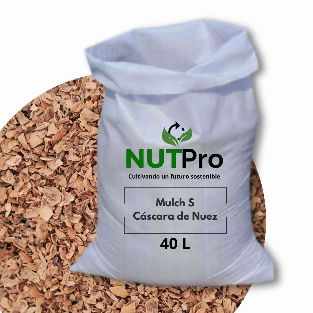 Mulch Cáscara de Nuez (tamaño S) Saco 40 Litros