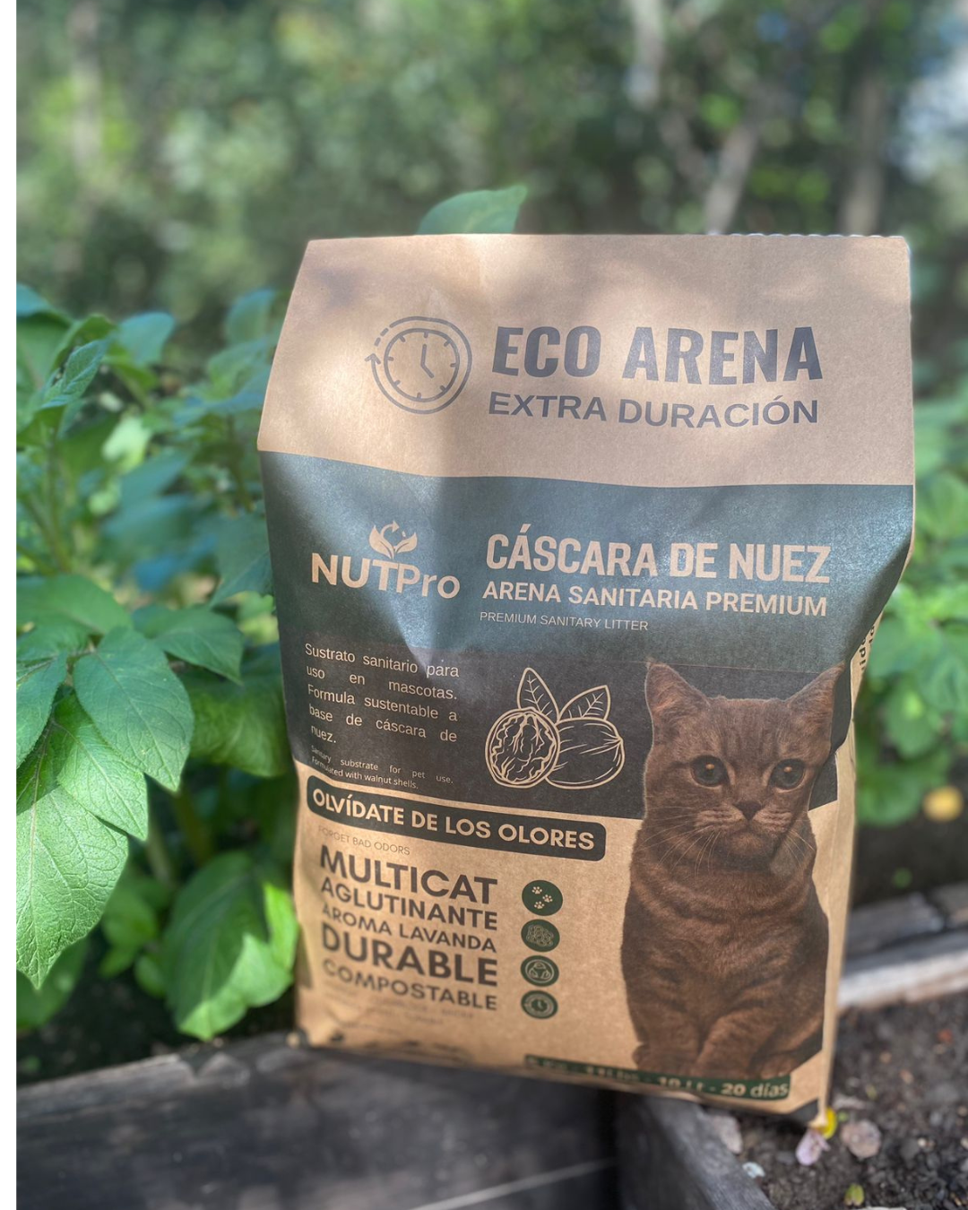 Ecoarena sanitaria 10 litros cáscar ade nuez Nutpro