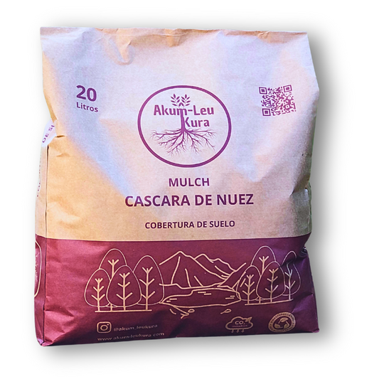 Mulch Cáscara de Nuez (tamaño S) Saco 20 Litros