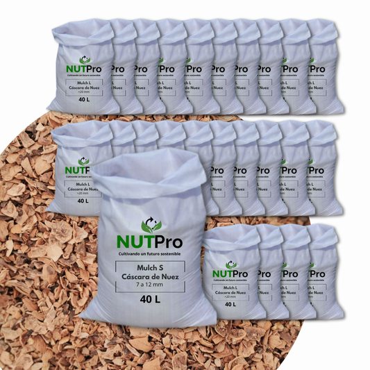 Mulch Cáscara de Nuez (tamaño S) (7-12mm) 1m3 - 25 sacos
