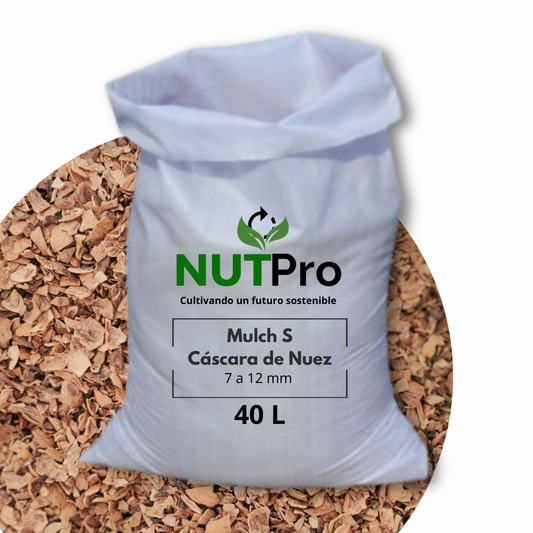Mulch Cáscara de Nuez (tamaño S) (7-12mm) saco 40 Litros